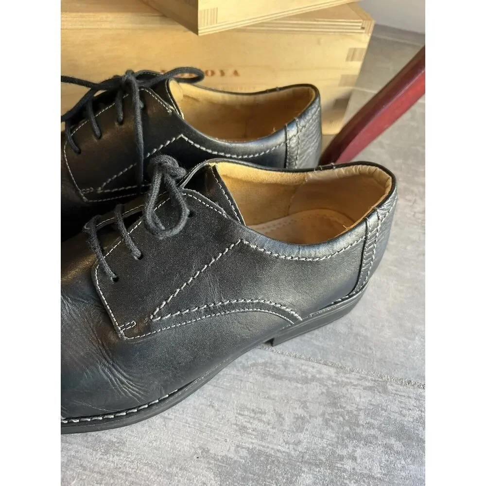 Sandro Moscoloni Whitman Dress Shoes Oxfords Derby Black Leather Designer 13 M